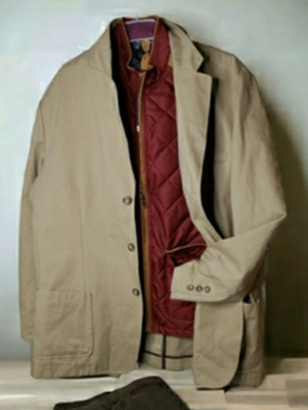 St John's Bay Everyday Deconstructed Minimalist Weathered Wash Cotton Blazer XL